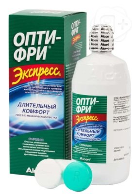 Опти-Фри Экспресс фл 355мл раствор для ухода за контактными линзами | Я ...