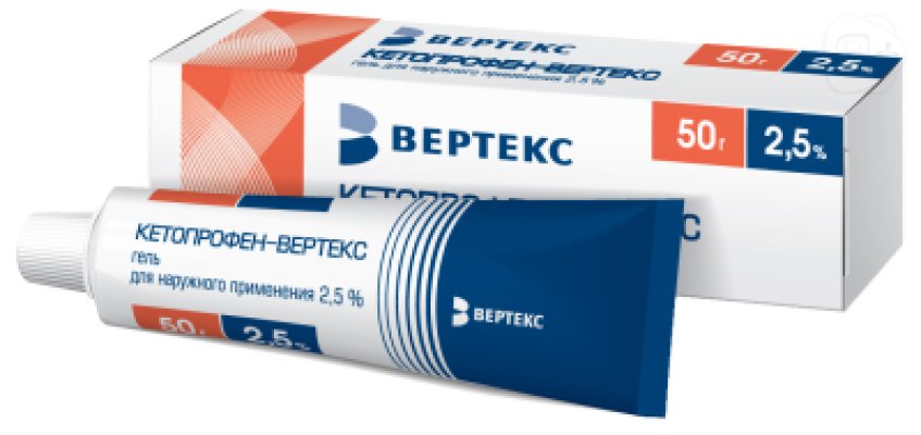 Кетопрофен-Вертекс гель 2,5% 50г | Я+аптека