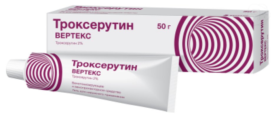 Троксерутин Вертекс гель 2% 50г | Я+аптека